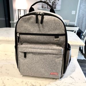 Skip Hop Duo Diaper Backpack - Heather Grey